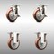 Service Caster 4 Inch 316SS Maroon Polyurethane Swivel Top Plate Caster Brake 2 Rigid SCC, 2PK SCC-SS31620S414-PPUB-MRN-TLB-2-R-2 - alternate 1